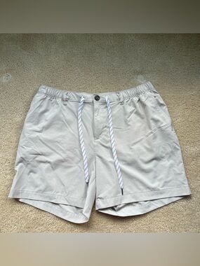 Chubbies Beige Everywear Shorts w/ Elastic Waist & Drawstring - Size XXL - EUC
